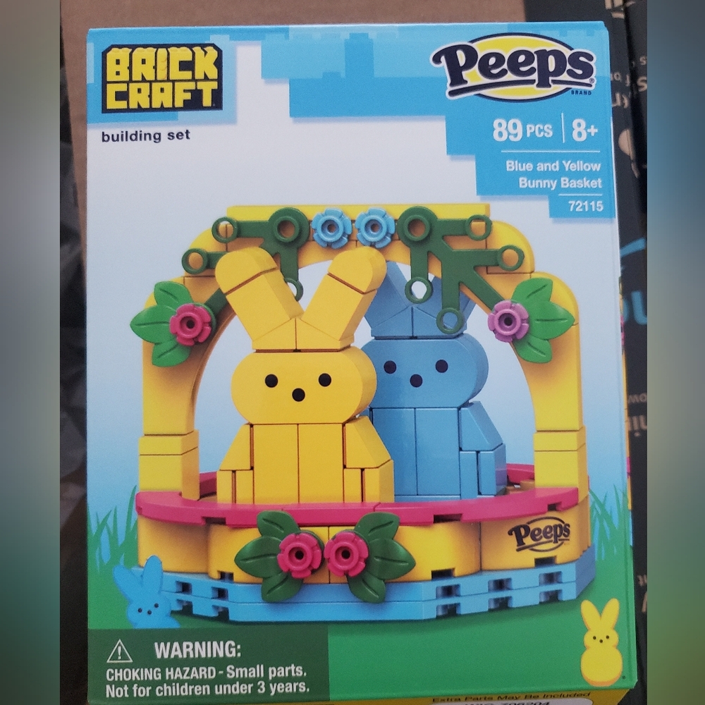 BrickCraft Building Block Set Peeps Yellow And Blue